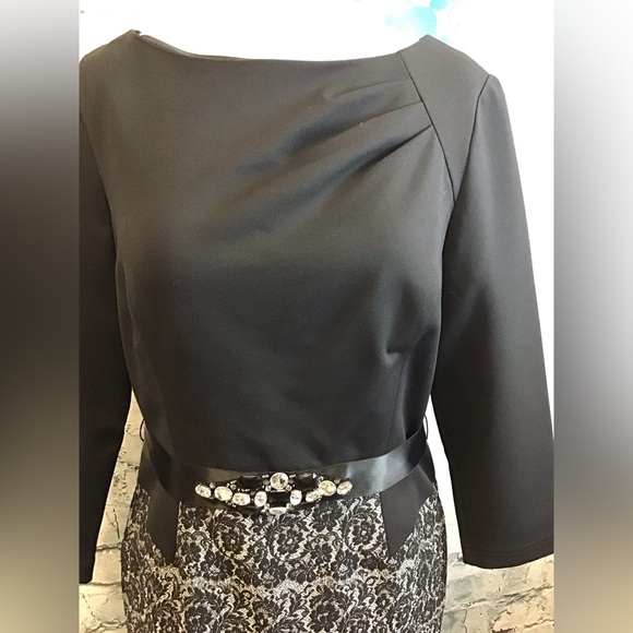 Teri Jon size 8 dress with jeweled belt - Picture 3 of 7